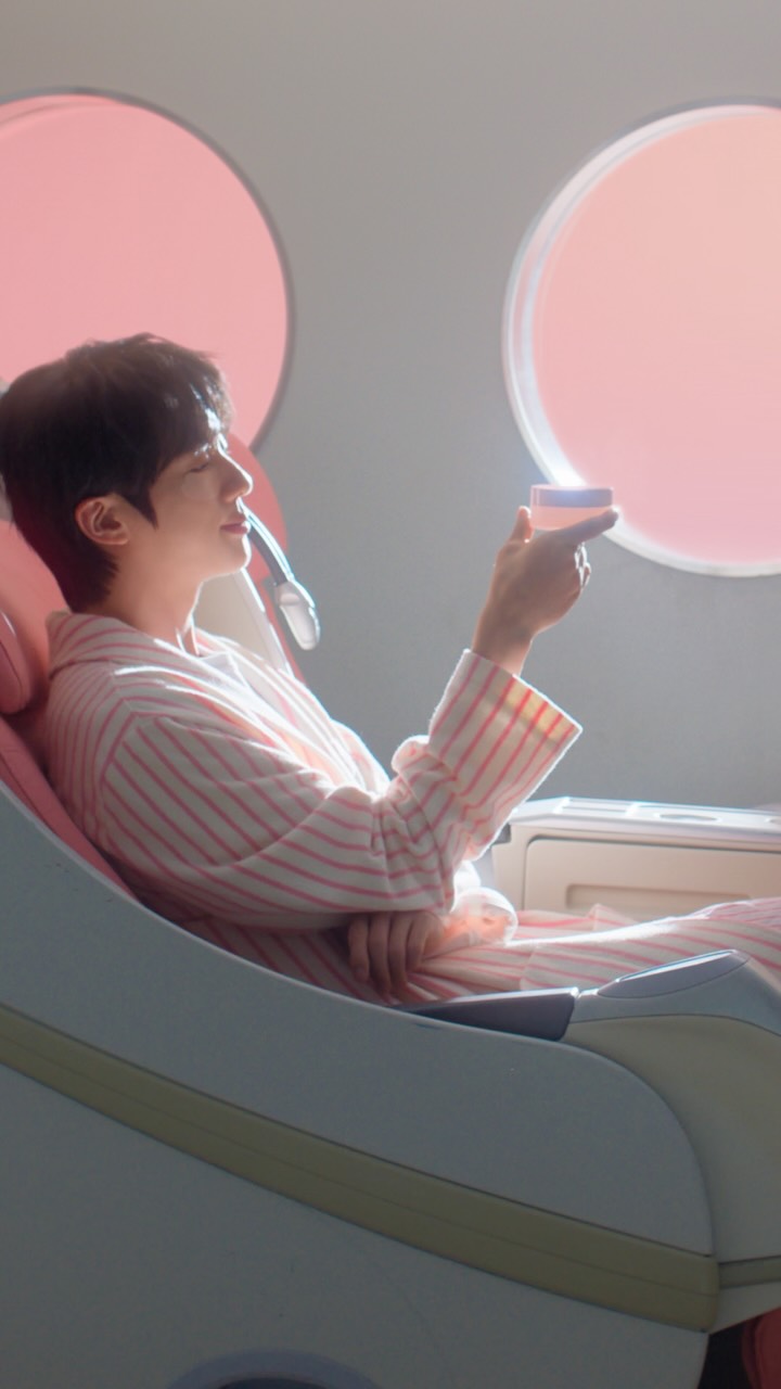Laneige × Jin · in-flight to red carpet film — original campaign visual